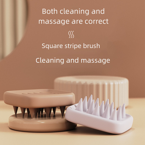 Amazon Silicone Shower Brush for Cleaning Hair Massaging Brush Bathroom Head Scrubber Gadget Silicone Hair Brush Wholesale