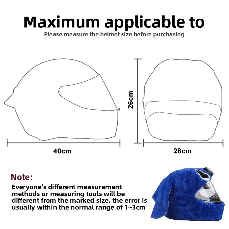Cross-Border In-Stock Plush Personalized Animal Helmet Covers Motorcycle Headgear Accessories Demon Series Headgear Hot-Selling