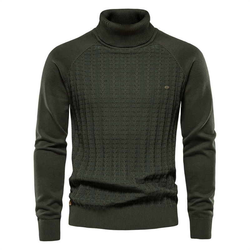 Cross-border Foreign Trade Autumn and Winter New Men's Turtleneck Turtleneck Sweater Solid Color Men's Knitwear Business Casual Sweater for Men Cross-border Foreign Trade Autumn and Winter New Men's Turtleneck Turtleneck Sweater Solid Color Men's Knitwear Business Casual Sweater for Men
