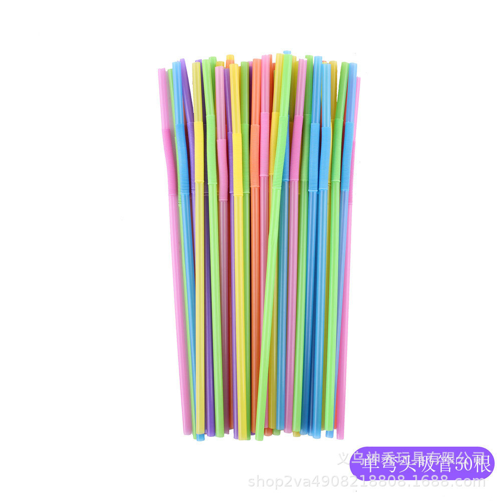 50 pajitas de un solo codo