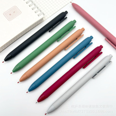 マカロン系押し広告ペンスプレー中性ペン復古色ビジネスサインペン黒色炭素水ペン