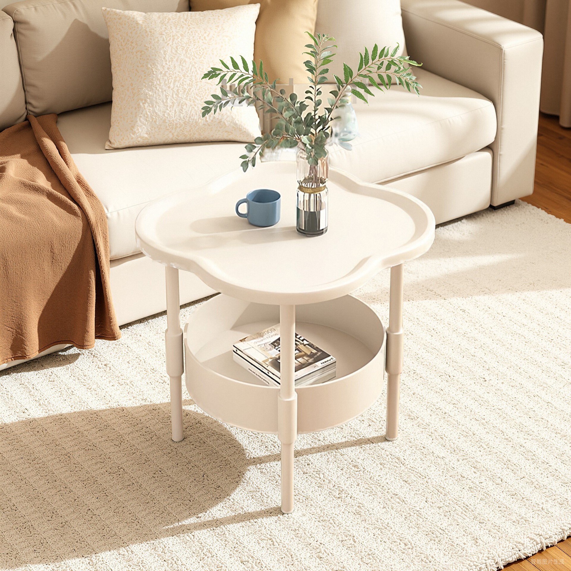 Sofa Side Table Trendy Small Table Modern Minimalist Light Luxury Coffee Table Movable Bedroom Nightstand Sofa Side Cabinet