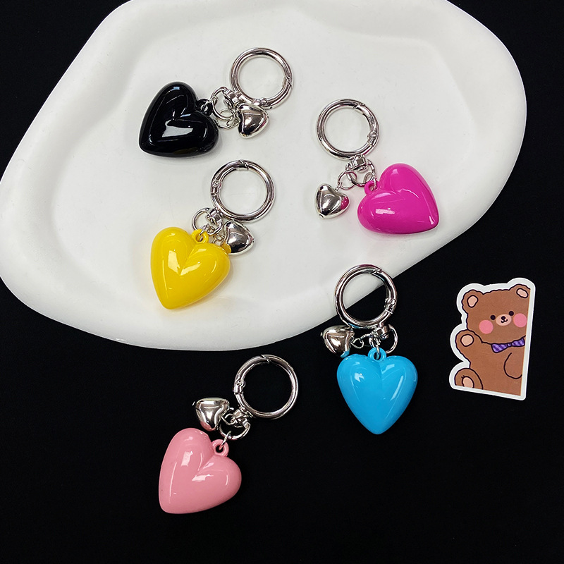 23g Weight Bag Pendant, Keychain Classification 1 Piece Quantity Holiday, Banquet, Daily Occasion Acrylic Material Valentine'S Day Festival Heart Shape Pattern Unisex Gender Korean Style Style Korean Style Heart Shape Arylic Valentine'S Day Unisex Bag Pendant Keychain 5