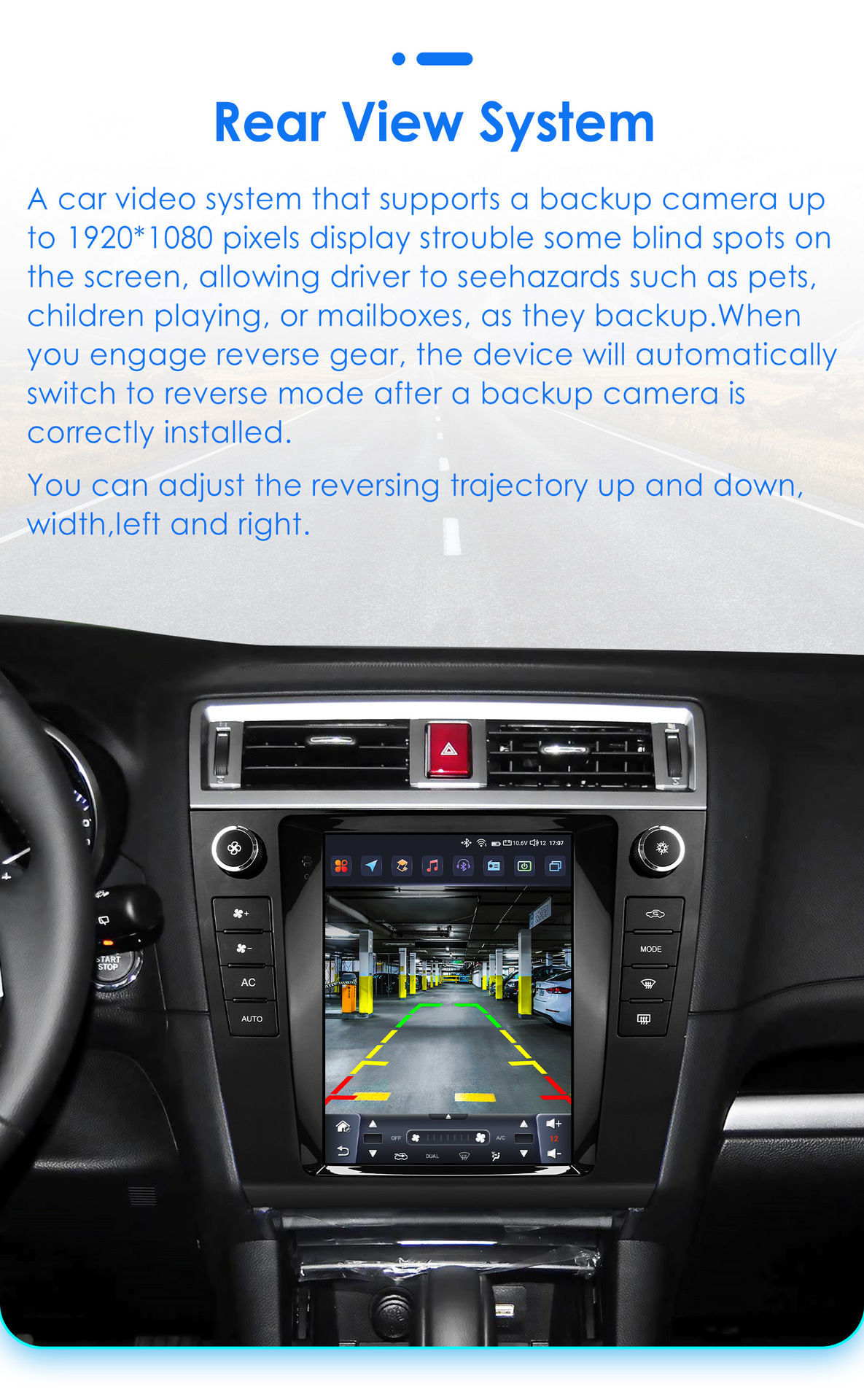 Suitable for 15-19 Subaru Outback 9.7inch Vertical Screen Android Car Mp5 Navigator with Wireless Carplay