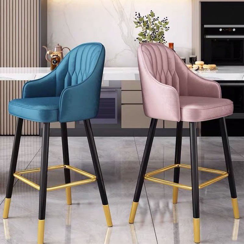 Bar chairs with adjustable and rotating features, lightweight luxury modern minimalist reception counter cash register high stool nail bar stool