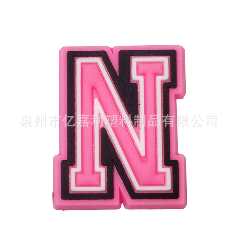 Rosa carta serie agujero zapatos Accesorios agujero zapatos DIY zapatos desmontables flor zapato hebilla al por mayor