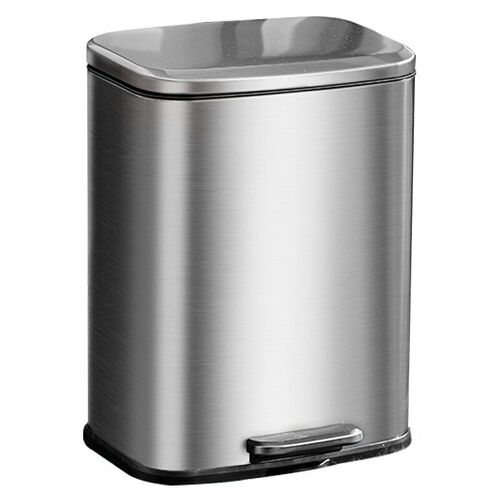 New generation stainless steel trash can household barrel foot-operated small creative home room rectangular paper basket 6L