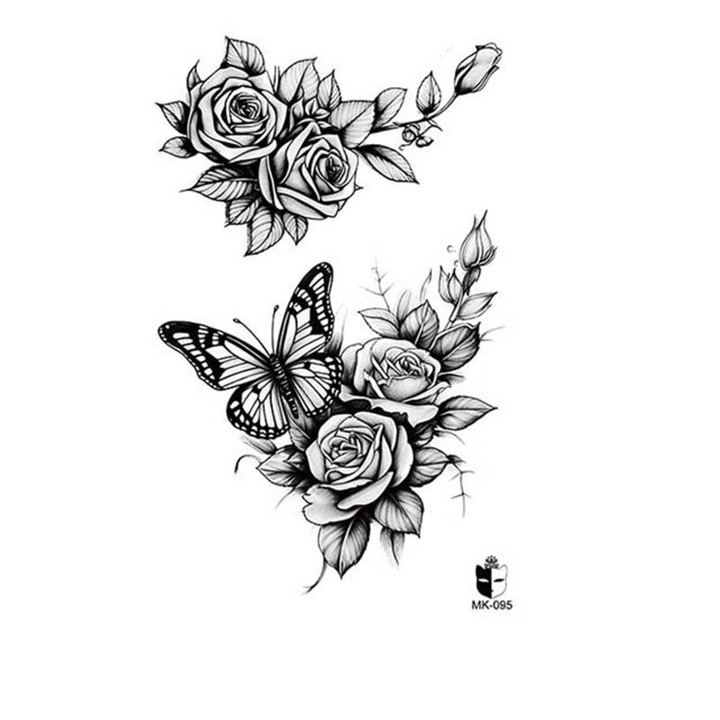 Animal blanco y negro desechable pegatinas de tatuaje belleza pegatinas de tatuaje moda estética patrón de personalidad dama pegatinas de tatuaje
