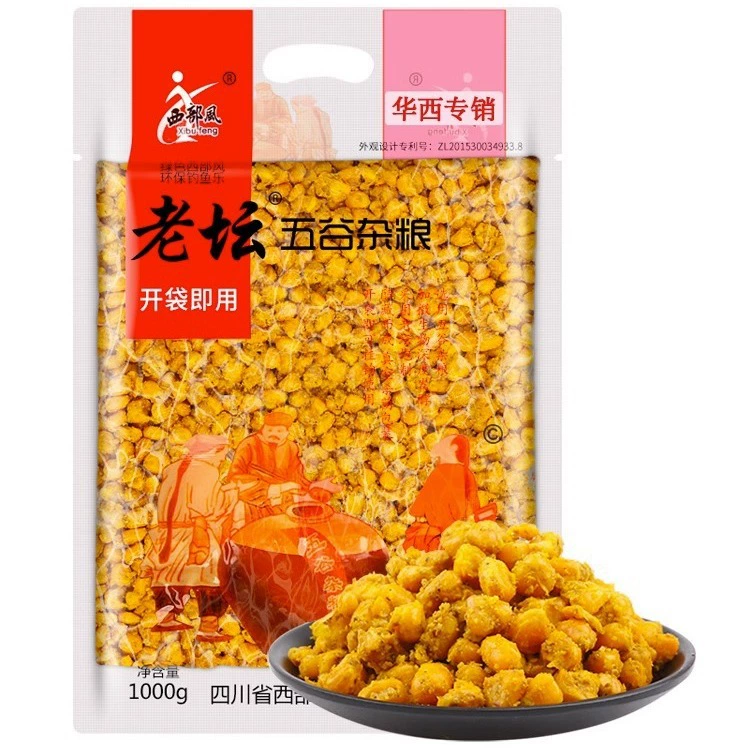 西部风 Old altar grain grain nest ingredients sweet potato corn wheat grain fishing bait 1000g 30 bags/box