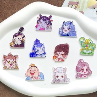New Acrylic Nezha Cartoon Cute Super Cute Jewelry Accessories DIY Key Pendant