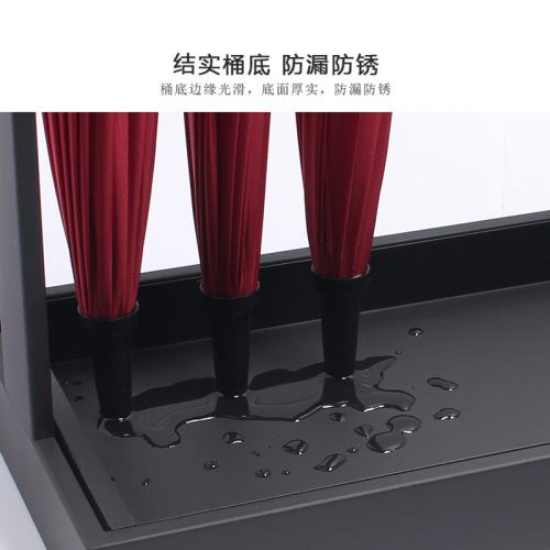 Iron Wire Umbrella Storage Bucket Commercial Hotel Lobby Umbrella Stand LOGO Design Umbrella Rack Storage Stand