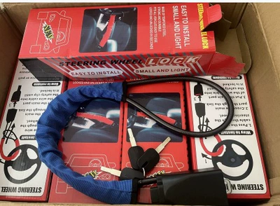 lock wire rope lock, Car lock - blue