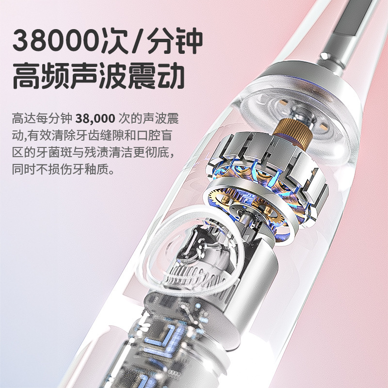 M1三丽鸥电动牙刷5档调节圆头充电款家用成人牙刷旋转防水长续航|undefined