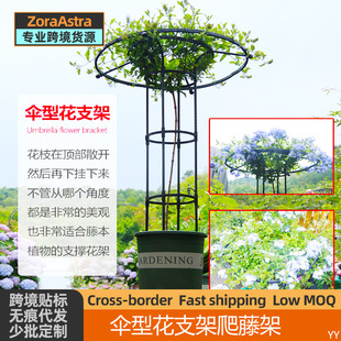 Outdoor Gardening Umbrella-shaped Rose Climbing Rack Rose Clematis Climbing Rattan Mushroom Rose Flower Bracket Green Plant Bracket Rod