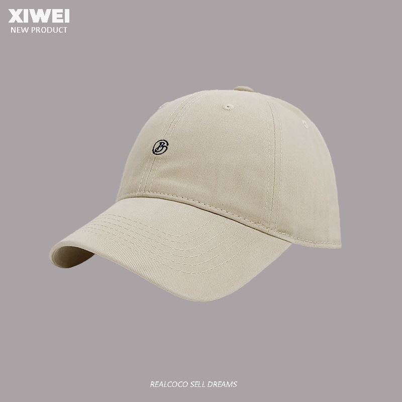 Retro al aire libre cuatro estaciones pueden usar pequeñas letras B sombrero de béisbol bordado mujer versátil cara pequeña sombrero de sombra solar