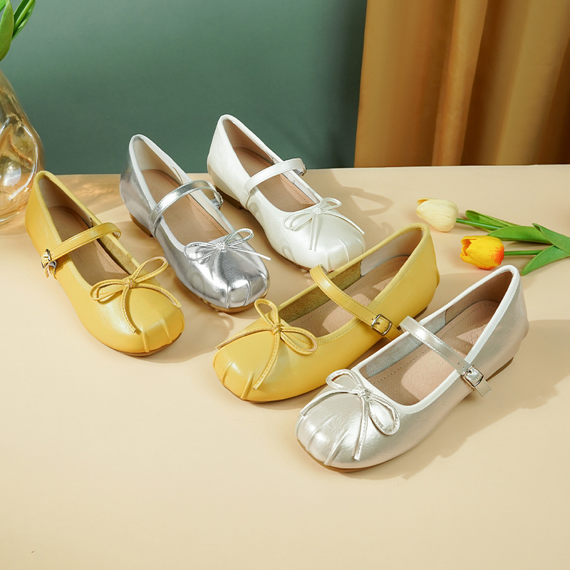 2026 New Korean Style Commuting Round-Toe Mary Jane Women's Shoes, French-Style Chunky Heel Height-Increasing Single Shoes with Adjustable Buckle