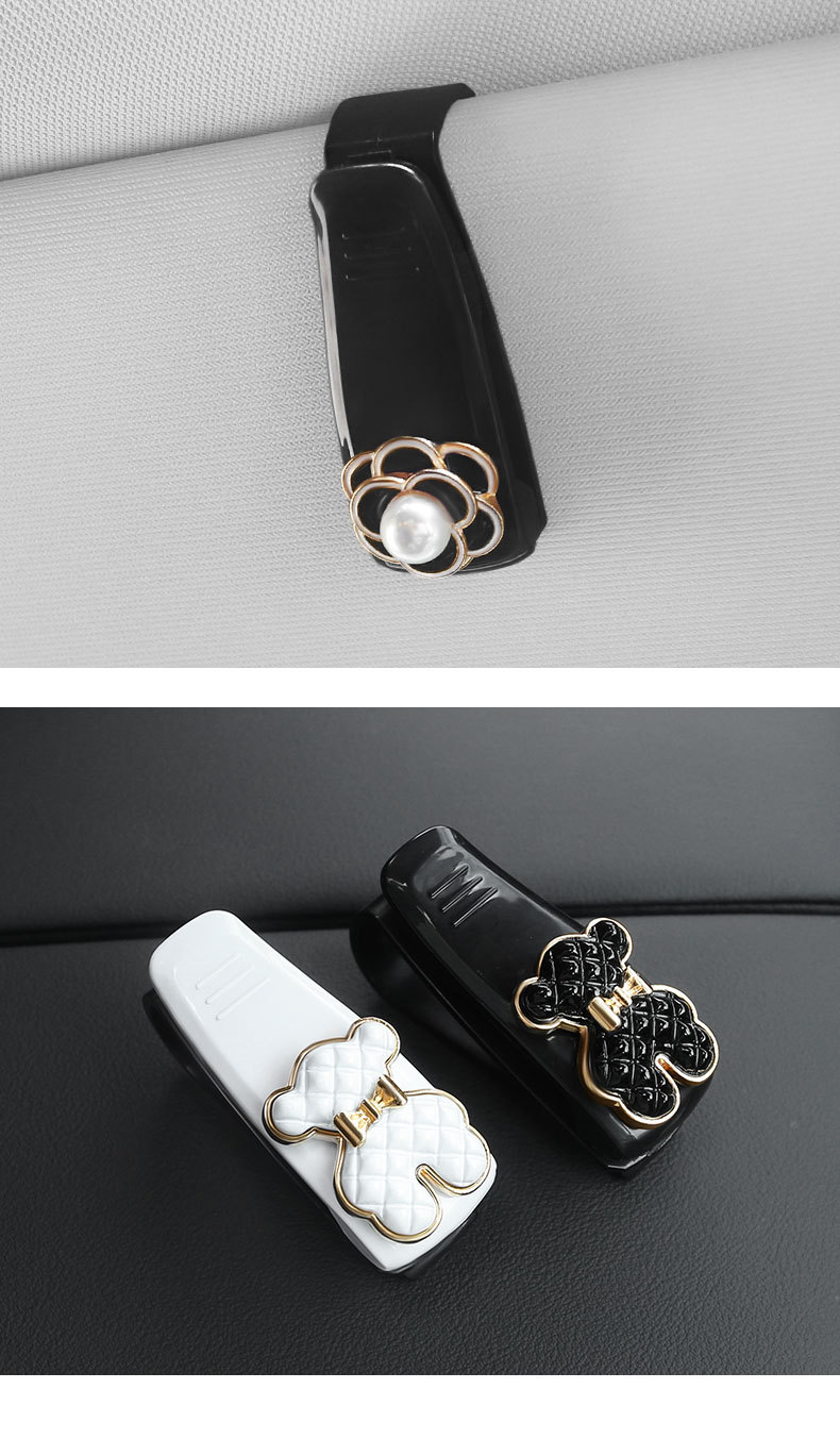 Car sun visor multifunctional storage clip car glasses clip car sunglasses bracket sun visor card ticket holder