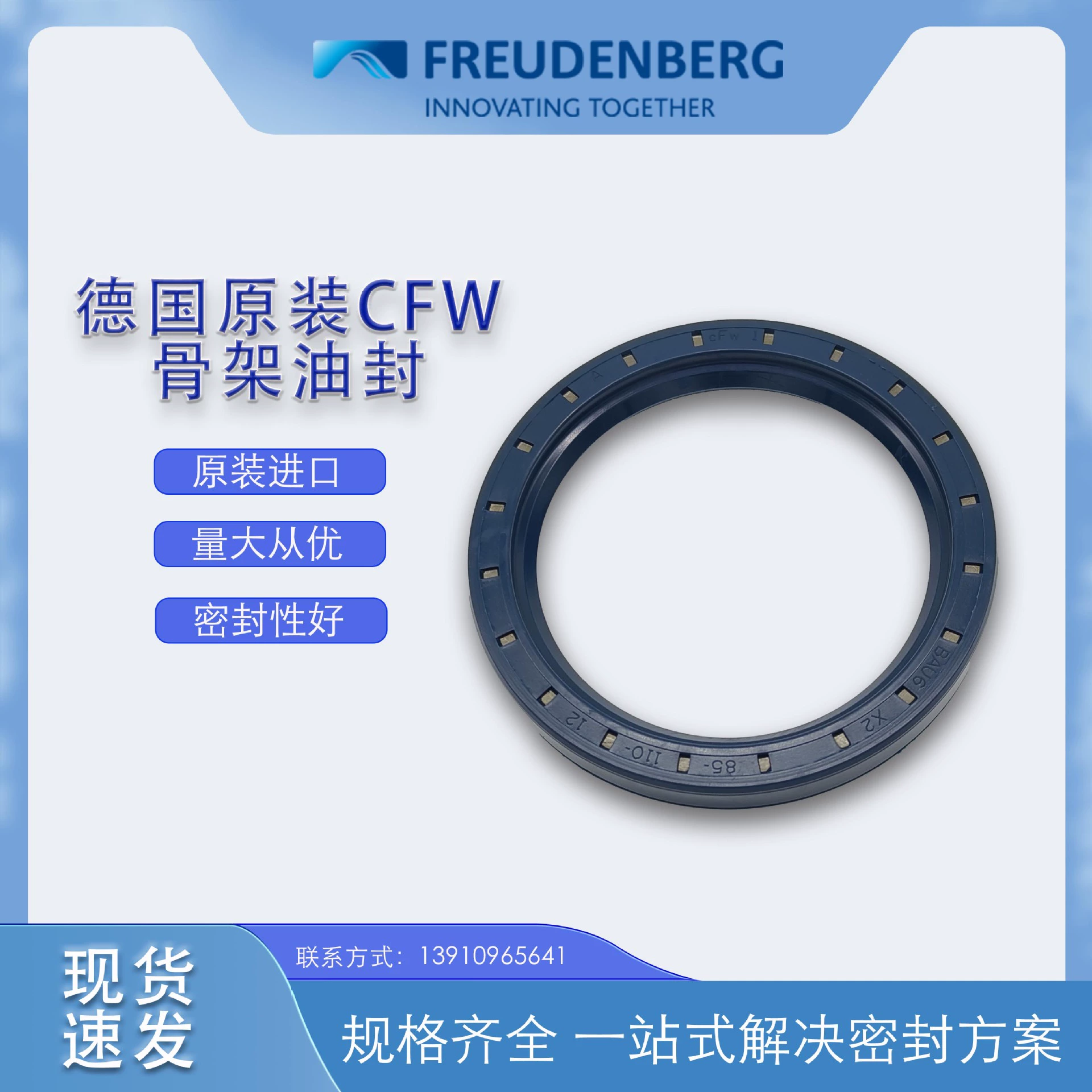 Оригинальная немецкая серия CFW BAU6X2,85*110*12 скелетное маслоуплотнение уплотнительное кольцо