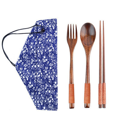 다크 브라운 라인 포크 + 스푼 + 젓가락 (약 60g)