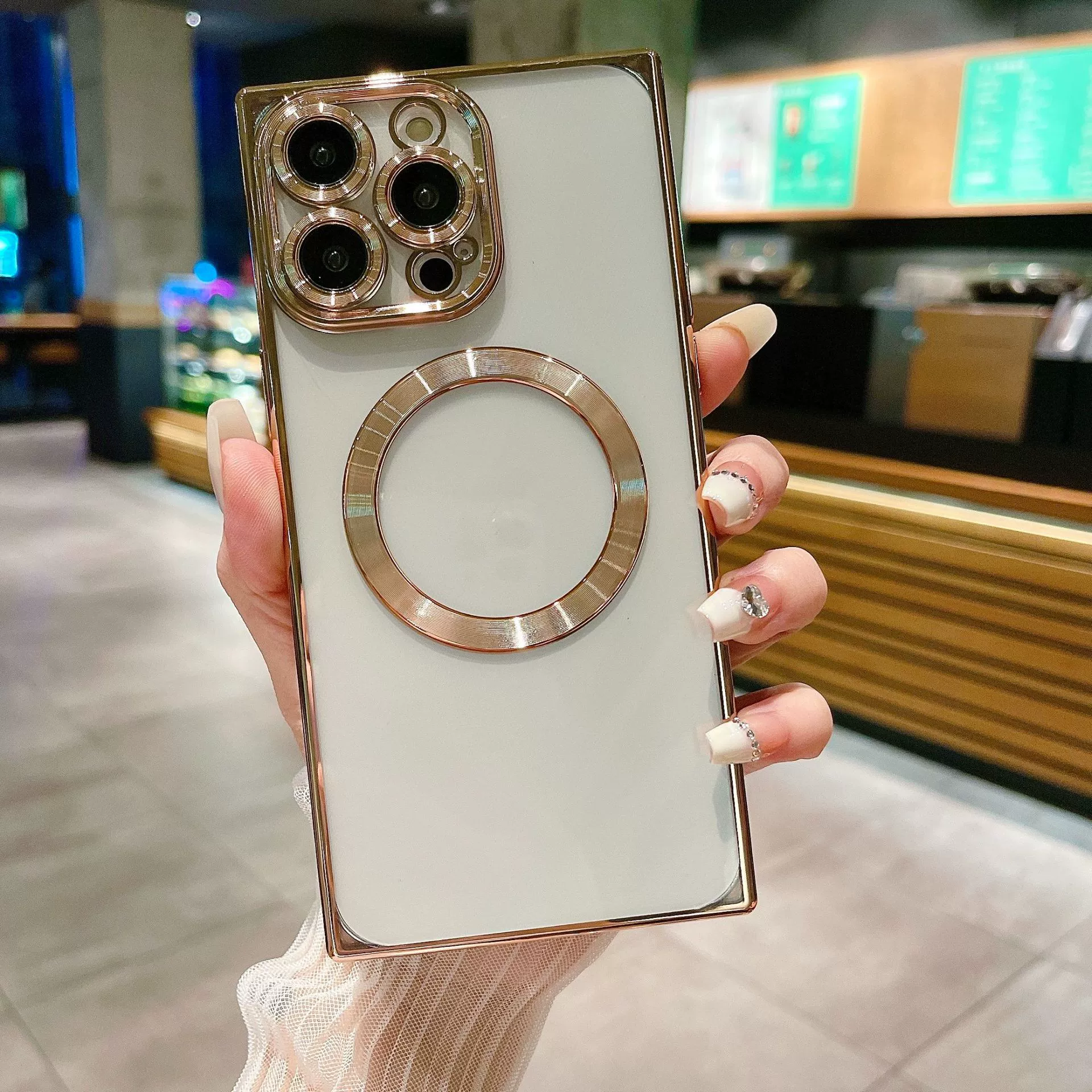 Квадратный совместимый с Apple чехол для телефона, iPhone 17, прозрачный iPhone17 Pro, защитный чехол, iphone, 15promax, 16