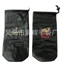 色丁布料单边抽绳袋 束扣复合针织布拉绳收纳袋 广告涤纶购物袋