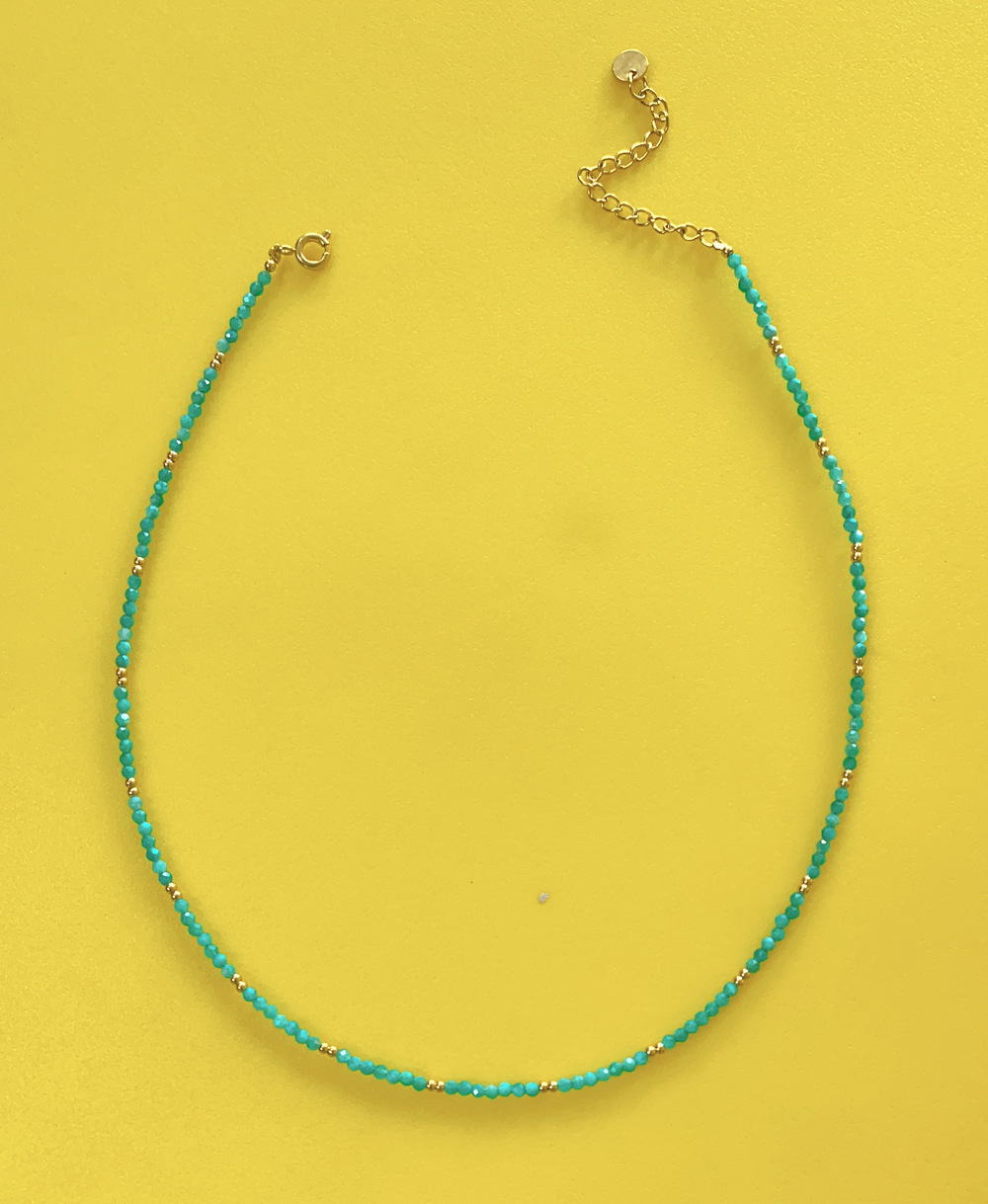 25g Weight Beads Pendant Material Necklace Classification Titanium Steel Chain Material 1 Piece Quantity Holiday, Daily Occasion Beaded, natural stone, Titanium Steel Material Geometric Pattern Women's Gender Beaded Design Simple Style Style Simple Style Geometric Beaded Natural Stone Titanium Steel Necklace In Bulk 6