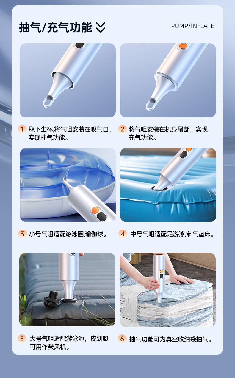 25-Year Cross-Border Super Powerful Wireless Mini Car Vacuum Cleaner with Strong Suction for Home Use, Small Handheld Model Specifically for Cars
