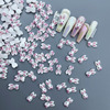 Cartoon resin, rabbit, cute three dimensional fuchsia nail decoration, new collection, white rabbit