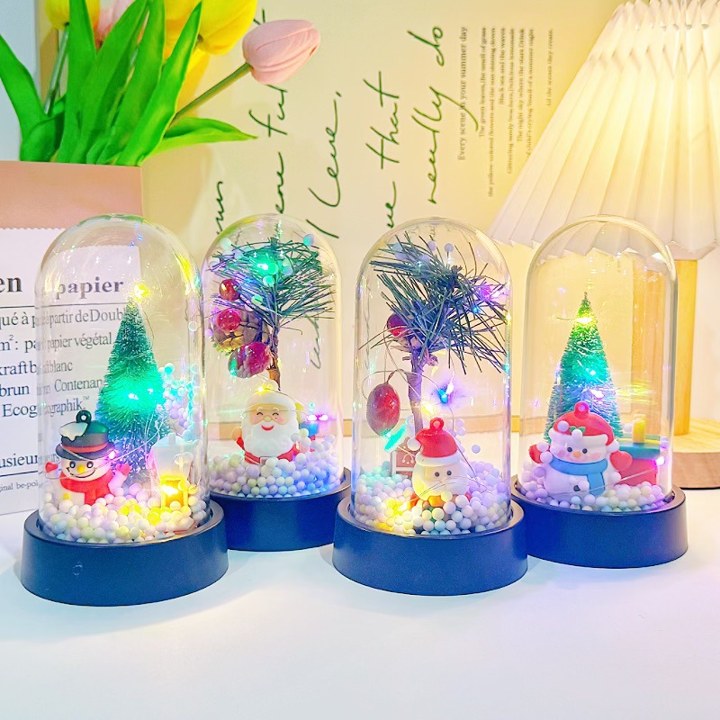 Papá Noel lámpara de noche decoración de la habitación decoración de escritorio muñeco de nieve atmósfera lámpara props regalos de Navidad al por mayor