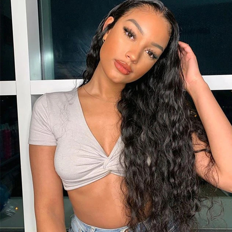 Europa y los Estados Unidos comercio exterior nueva pelucca damas medias negras rizos largos maíz caliente África rizos pequeños cabello de fibra química para mujeres