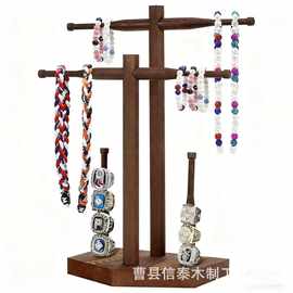 木质冠军戒指收纳架桌面垒球戒指收藏架手链项链饰品架棒球戒指架