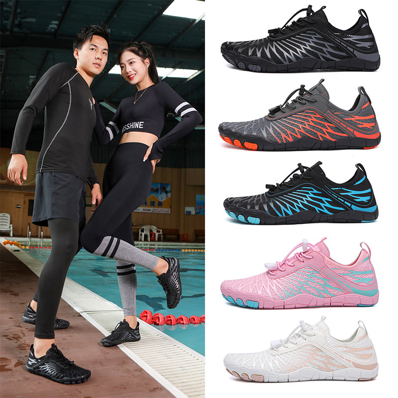 Couple Outdoor River Tracing Shoes Non-Slip Amphibious Breathable Wading Shoes Men's and Women's Beach Swimming Shoes Men's Fishing Shoes