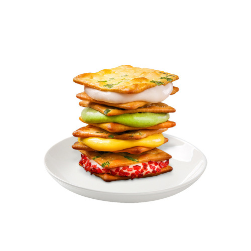 Source Factory Scallion Shortbread Cookies with Cranberry Cheese Matcha Pastries: Popular Snack Wholesale Private Label