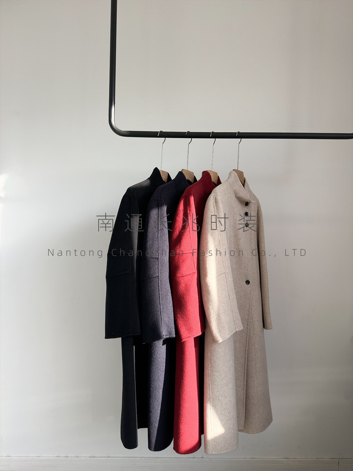 Long double-sided cashmere woolen woolen coat