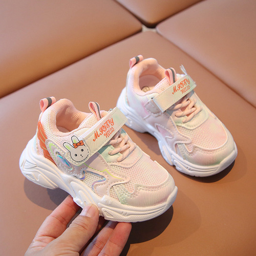 One piece drop shipping baby shoes 0-3-5 years old baby toddler shoes non-slip soft bottom breathable girls sports shoes functional shoes
