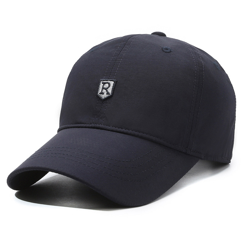 R Letter Men's Baseball Cap Quick Drying Breathable Sun Hat_voghion.com