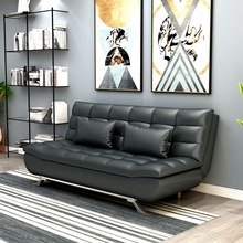 小户型多功能可折叠两用双人沙发床宽1.2米 现代简约客厅皮艺沙发