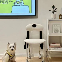 ネットの赤い家庭の食事の椅子の犬の漫画の子供のアイデアの客間の中古の犬の椅子の食事の椅子の家庭用化粧クリーム