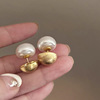 Retro fashionable advanced earrings from pearl, French retro style, light luxury style, high-quality style, wholesale