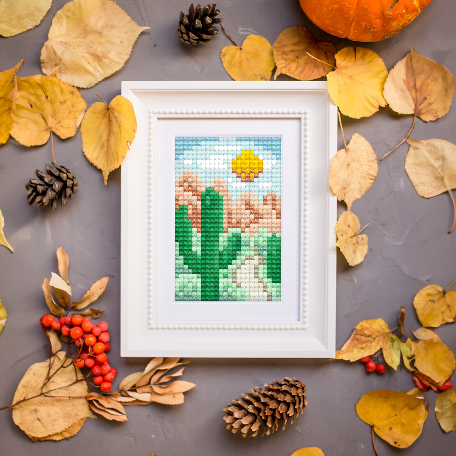 Pintura de diamante alrededor del hogar retro estilo europeo colgado a mano DIY puntos de perforación decoración ornamentos lujosos colgados combinación de pintura de pared