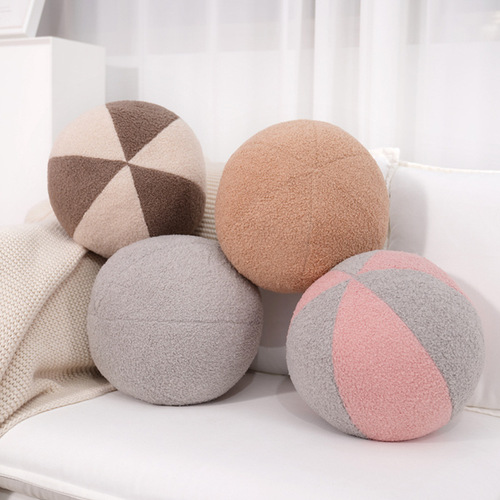 Nordic round plush toy cushion creative photography studio props sofa cushion children's room decoration doll