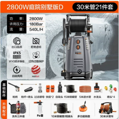 Commercial Water Pump, High-Pressure Water – Car washing machine - 7580-long-gun-rolled-tube-version-d