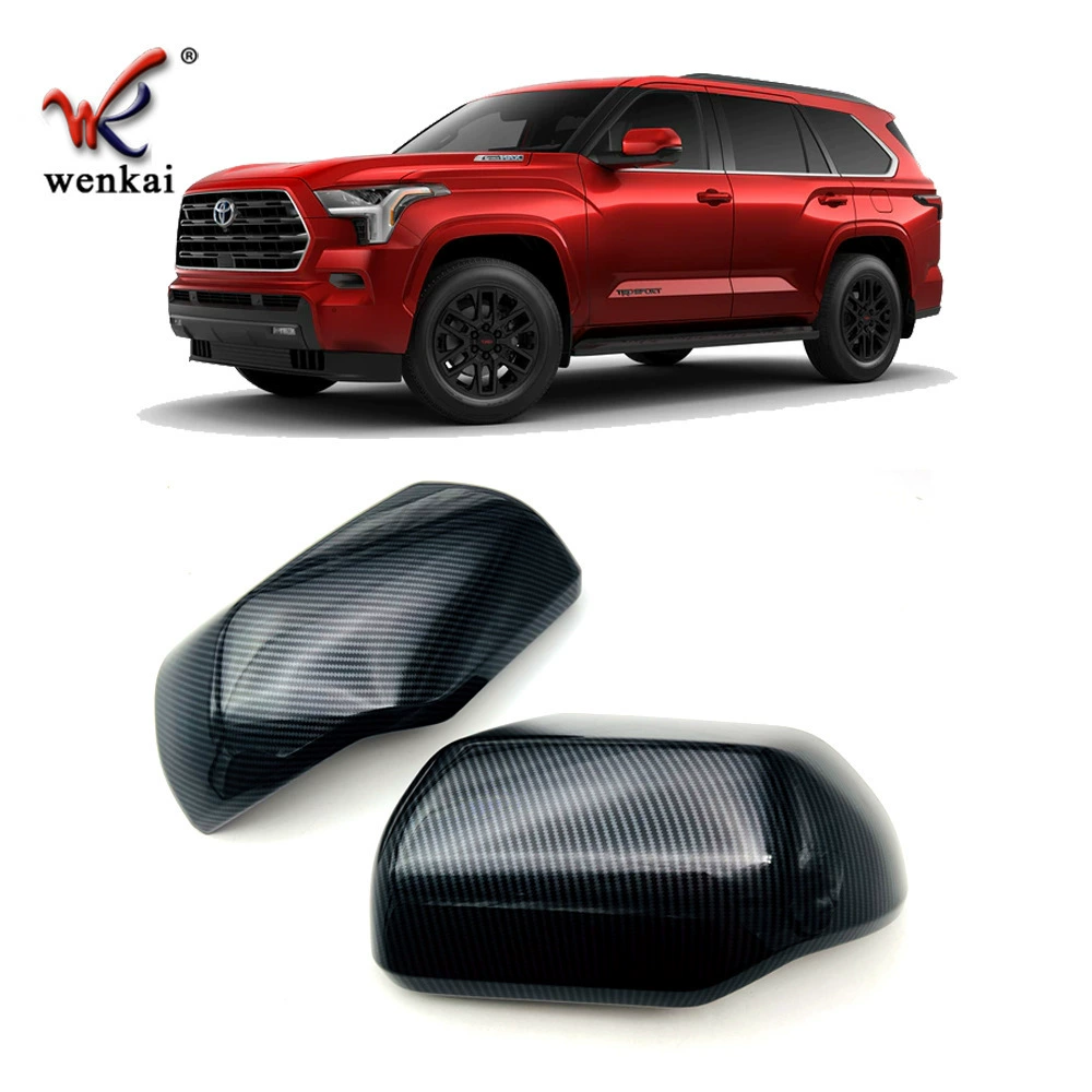 Подходит для Toyota 23 Sequoia, модифицированное зеркало заднего вида, рамка для предотвращения столкновений, красная рубашка, специальное зеркало заднего вида, гальваническая крышка