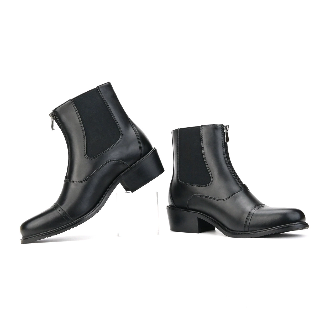 Мужские повседневные ботинки челси Британские двойные эластические сапоги на молнии