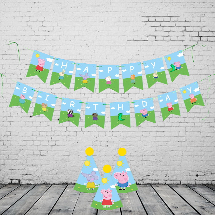 Banners de fiesta de cumpleaños con tema infantil, artículos de decoración, banderas, decoración de fiesta de cumpleaños personalizada, cola de pez, flores