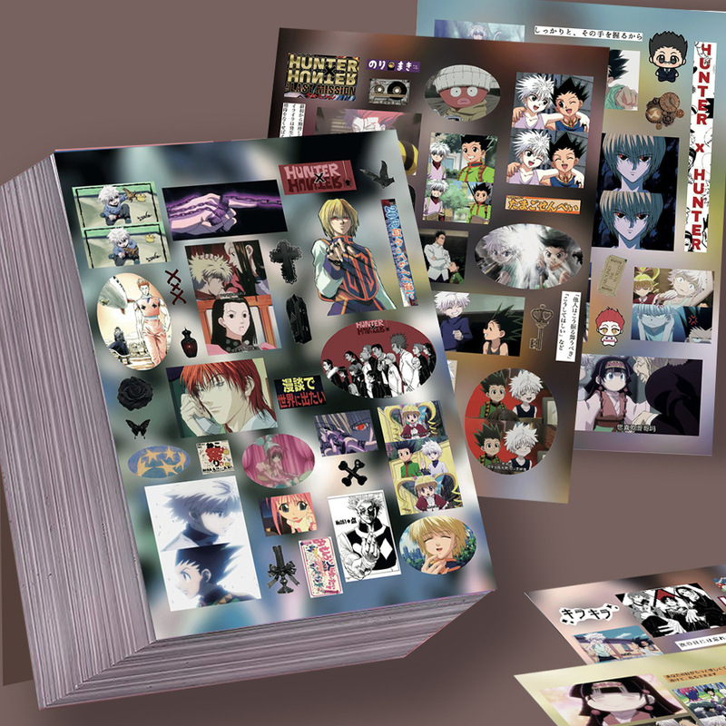 8 Sheets of Full-Time Hunter Die-Cut Stickers, Makikuroluo High-End DIY Desktop Collage Material, Waterproof Stickers