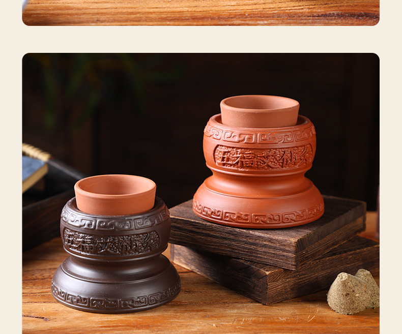 Moxa Navel Warming Jar Ai Ta Qi Jiu Portable Ceramic Moxibustion Tool for Home Wellness Use in use