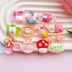 透明な女の子シリーズの誕生日帽子樹脂diyアクセサリーの携帯電話のケース
