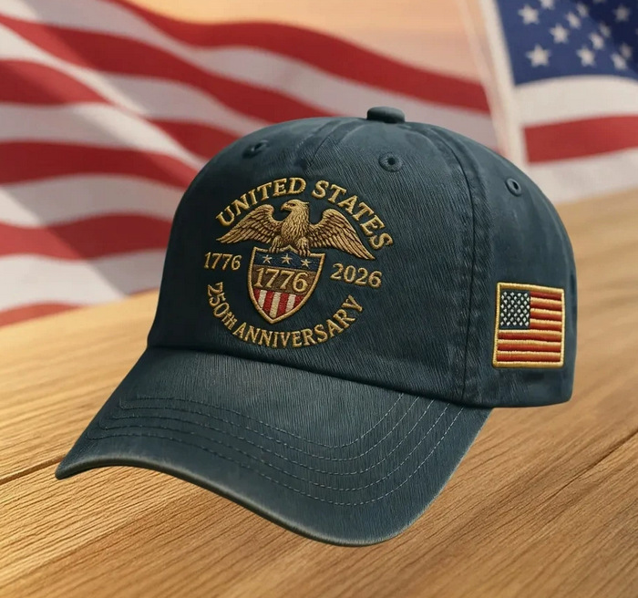 Nuevo sombrero de impresión transfronteriza para hombres hace viejos sombreros de béisbol retro Europeos y estadounidenses 250 años conmemorativo sombrero de lengua de lazo