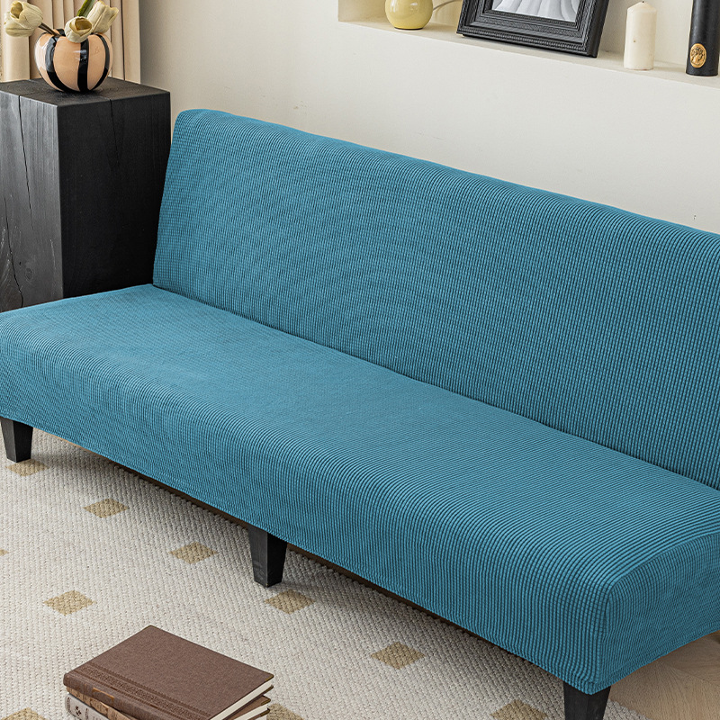Customización transfronteriza sin reposabrazos cubierta de sofá elástico cubierta de cama de sofá grueso cubierta de tela simple cubierta de sofá todo incluido